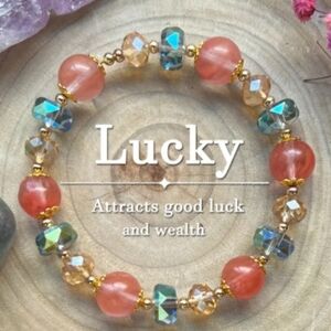 Lucky Charm Bracelet with Colorful Crystals 